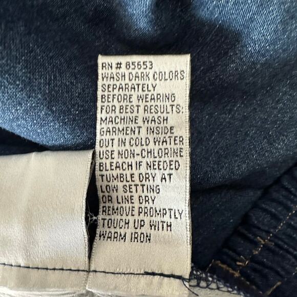 Vintage Napa Valley Midi Denim Skirt Modest Floral Embroidery‎ Hem Slit Size 14 - Picture 6 of 6